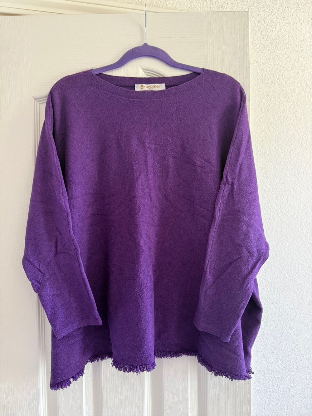 Purple Boatneck Women's Sweater